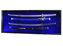 2 Swords and Scabbards Display Case Cabinet - sfDisplay.com