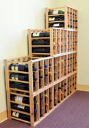 24 Bottle Modular Stackable Wine Rack (Stack As Many Sets Together) - sfDisplay.com