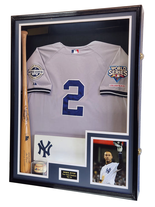 Extra Deep Jersey Display Case Cabinet Shadowbox (w/ Double Matting)