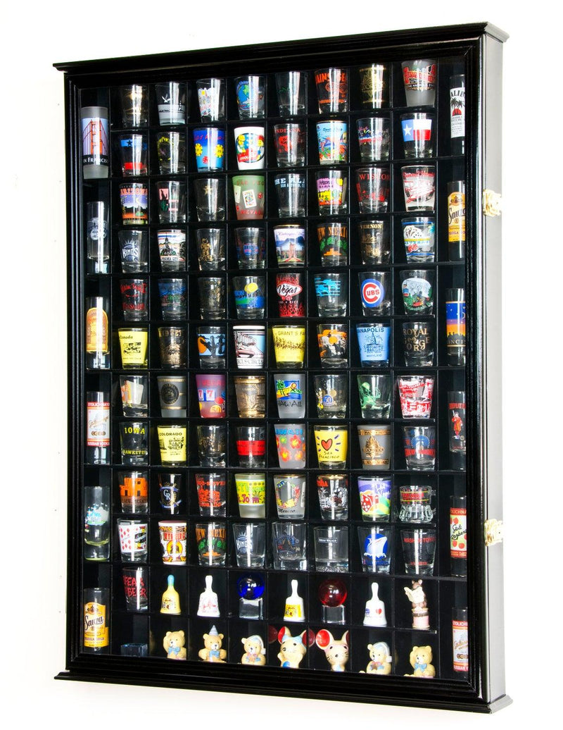 108 Shot Glass Display Case Cabinet - sfDisplay.com