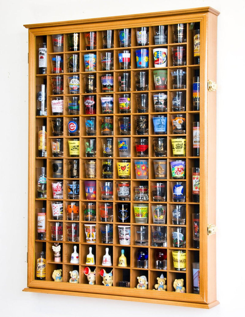 108 Shot Glass Display Case Cabinet - sfDisplay.com