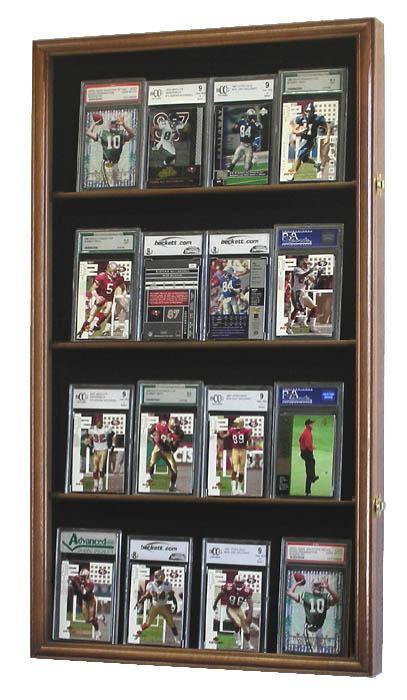 16 Graded Sport/Collectible Trading Card Display Case Cabinet - sfDisplay.com