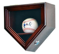 1 Baseball Ball Display Case Cabinet - Home Plate Shaped - Cherry - sfDisplay.com
