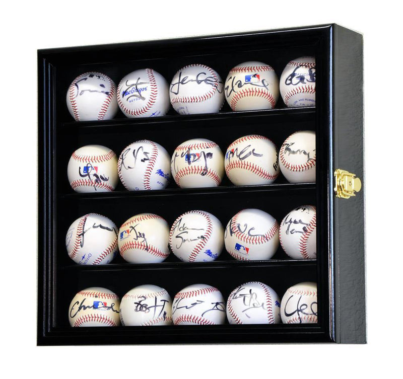 20 Baseball Ball Display Case Cabinet - sfDisplay.com