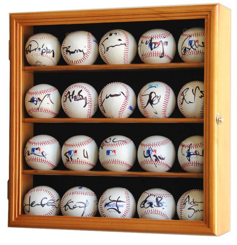 20 Baseball Ball Display Case Cabinet - sfDisplay.com