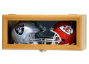 2 Mini Helmet Display Case Cabinet (Mirror Back) - sfDisplay.com