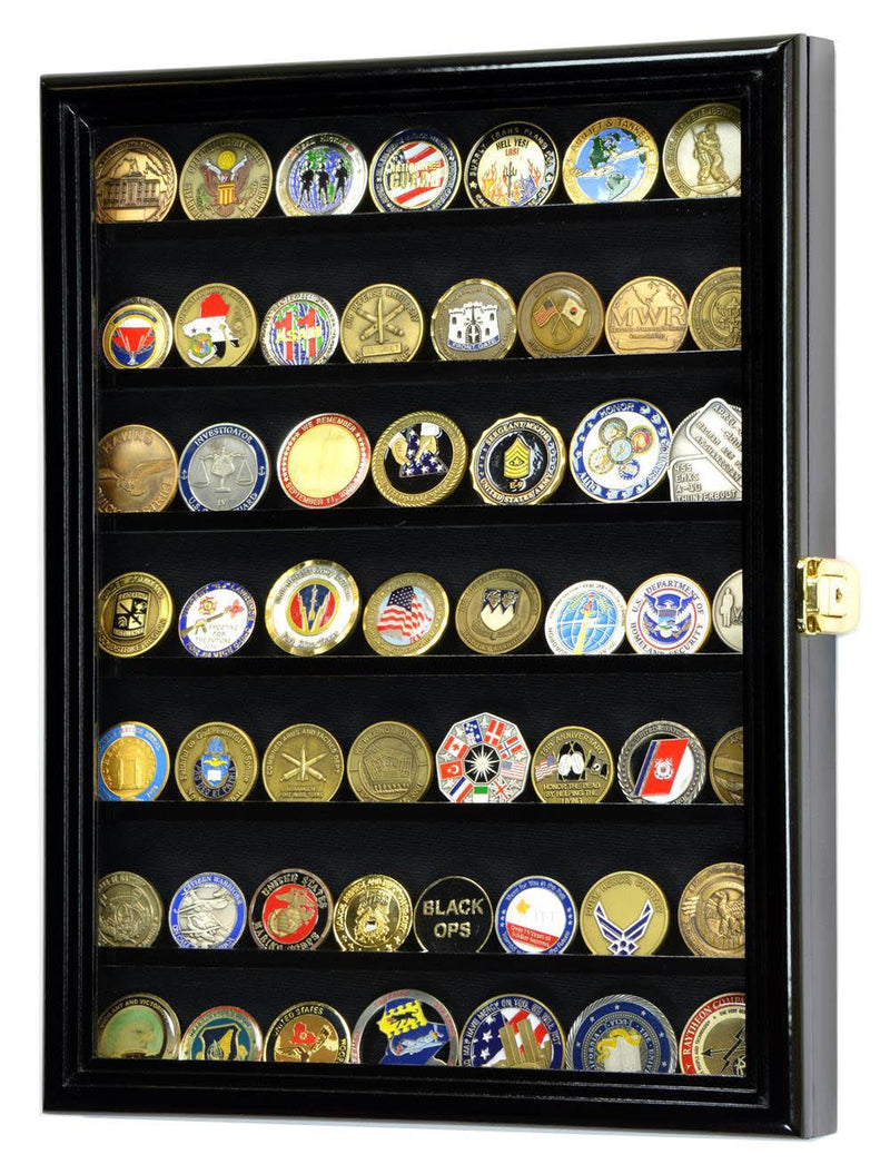 Military Challenge Coin Display Case Cabinet - sfDisplay.com
