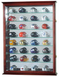 Large Pocket Pro Mini Helmet Display Case Cabinet (Mirrored Back) - sfDisplay.com