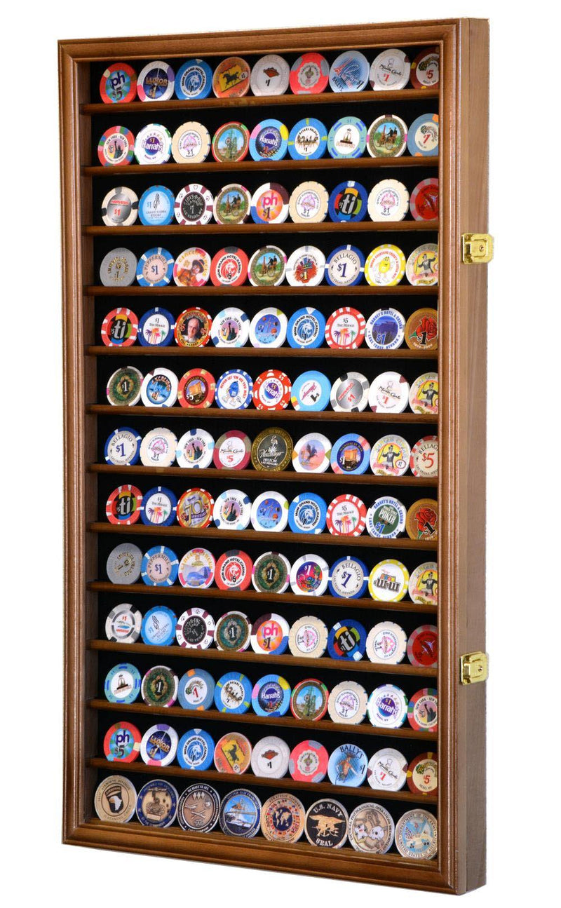 117 Casino Chip / Coin Display Case Cabinet - sfDisplay.com