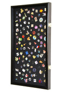 Large Pin, Ribbons, Medals, Buttons, Shells Disney Pins Display Case Cabinet