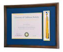 Diploma and Graduation Tassel Display Frame (w/ Custom Matting Colors) - sfDisplay.com